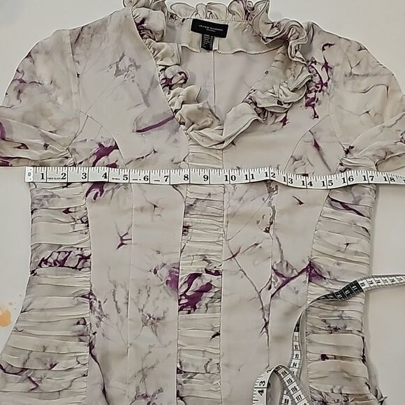 Javier Simorra Barcelona sheer silk blouse size 6 - Picture 6 of 10